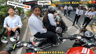 First Day in College With Loud Superbike | gt 650 | Kawasaki z900 | Public Reaction