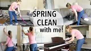 SPRING CLEAN WITH ME! | DEEP CLEAN LIVING ROOM AREA | 2019 CLEANING ROUTINE