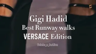 Gigi Hadid & Her Best Runway walks on The Versace shows #gigihadid #model #runway #versace #shorts