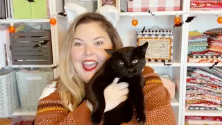 Flosstube #62 - Halloween Kittens, Quilt Show Shopping and new Christmas Starts!