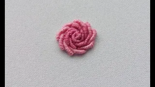 МК. Объемная вышивка. Большая роза рококо. Volume embroidery. Big rococo rose.