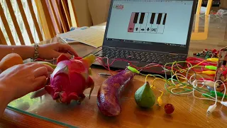 Makey Makey fruit and vegetable piano