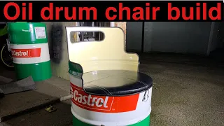 Oil drum chair for the man cave/ another lockdown project.