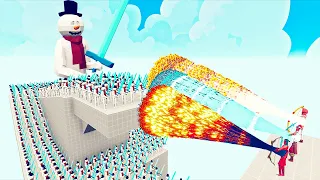 100x SNOWMAN + 2x GIANT vs 3x EVERY GOD - Totally Accurate Battle Simulator TABS