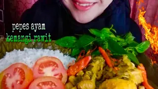 PEPES AYAM KEMANGI RAWIT+TOMAT || ASMR INDONESIA || EATING SOUNDS