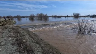 Наводнение в Орске день первый Место прорыва