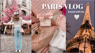 girly travel with me to paris! + pack with me🎀🦢✨