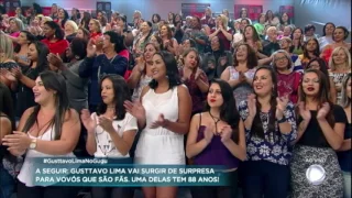 Vovós conhecem Gusttavo Lima e se emocionam no palco do Gugu