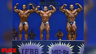 Nasser El Sonbaty vs Dorian Yates vs Kevin Levrone ( 3 Giants Side By Side ) 1996 Mr. Olympia