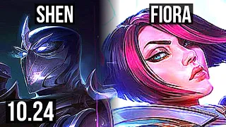 SHEN vs FIORA (TOP) | 2.4M mastery, 10/1/1, 6 solo kills, 600+ games, Legendary | KR Master | v10.24