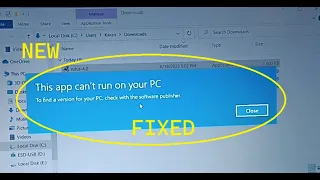 This app can't run on your PC message while installing any application windows 11 and 10 [FIXED]