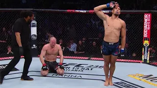 Johnny Walker Lands Flying Knee KO & Attempts the Worm in the Octagon Celebrating