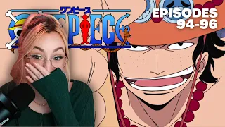 MEETING ACE!!! 😳 | One Piece Episode 94, 95 & 96 Reaction