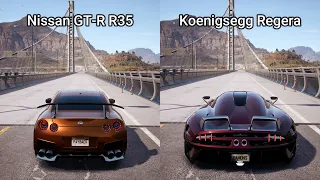 NFS Payback - Nissan GT-R R35 vs Koenigsegg Regera - Drag Race