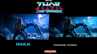 THOR 4 LOVE AND THUNDER IMAX Screen vs Standard Screen Trailer (4K ULTRA HD) 2022 MARVEL STUDIOS