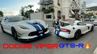 🔥STUNNING DODGE VIPER GTS-R ll SUPERCAR MONACO #monaco #billionaires #supercars #carspotting