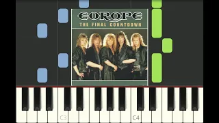 piano tutorial "THE FINAL COUNTDOWN" Europe, 1986, with free sheet music