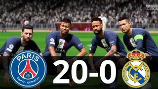 FIFA 23 - MESSI, RONALDO, MBAPPE, NEYMAR, ALL STARS | PSG 20-0 REAL MADRID | UCL FINAL 23/24