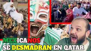 MEXICANOS CONQUISTAN QATAR Y HACEN UN DESMADRE😈 EN EL MUNDIAL😱 REACCIÓN