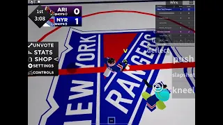 New York Rangers goal horn and song in hockey noobs ( Actual people playing)