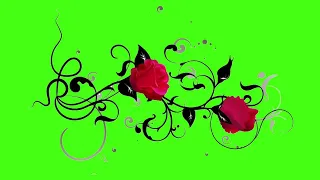 Хромакей трафарет цветов на зеленом фоне