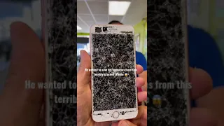 Terribly cracked phone you have ever seen😱 #shorts #apple #iphone #ios #iphone13 #android #samsung