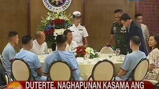 UB: Pangulong Duterte, naghapunan kasama ang mga sugatang sundalo sa Palasyo