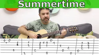 Fingerstyle Tutorial: Summertime (Gershwin) | Guitar Lesson w/ TAB