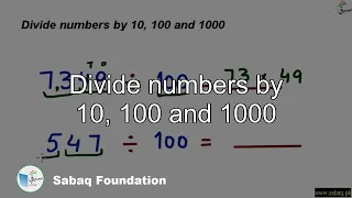 Divide numbers by 10, 100 and 1000, Math Lecture | Sabaq.pk