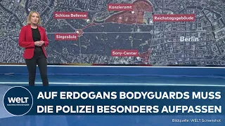 GROSSEINSATZ IN BERLIN: Staatsbesuch von türkischem Präsident Erdogan setzt Polizei unter Druck