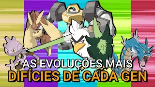 Os Pokémon mais difíceis de se Evoluir em Cada Geração