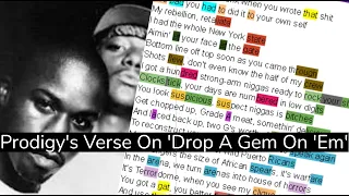 Prodigy's Verse On Mobb Deep's 'Drop A Gem On Em'┃Rhymes Highlighted, Lyrics