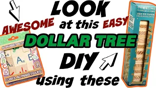 LOOK at this AWESOME Dollar Tree DIY using these WOOD BLOCKS | Easy DIY