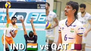 India vs Qatar | AVC Men's Volleyball Championship 2021 | highlights | part 1 | Ajith lal | Ashwal