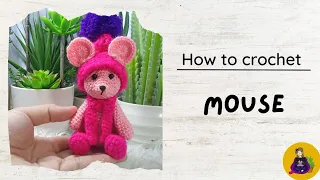🐁🧶How To Crochet Cute Amigurumi Mouse Free Pattern Tutorial