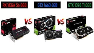 GTX 1660 vs GTX 1070 Ti vs RX Vega 56 - i5 9600k - Gaming Comparisons