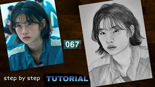 How to draw Squid Game Player 067 Sae-Byeok | Drawing Tutorial | YouCanDraw