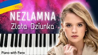 Zlata Dziunka - NEZLAMNA | Ukraine 🇺🇦 | Piano Cover | Junior Eurovision 2022