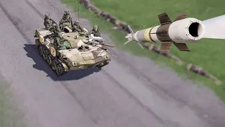 Javelin's HEAT warhead destroying RUSSIAN TANKS one by one - AT IN ACTION - ARMA 3 MILSIM Gameplay