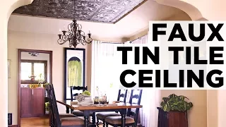 How to Install a Faux Tin Ceiling | HGTV