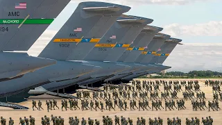 The Scary Logistic Behind US Massive Scale Paratroopers Static Line Jump