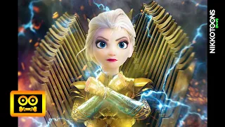 Elsa Frozen 2 becomes wonder woman 1984 character | Disney X DC | Nikkotoons