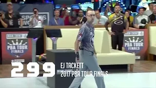 PBA Nearly Perfect | EJ Tackett Bowls 299 Game in 2017 PBA Tour Finals