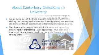 CCCU engineering technician apprentice