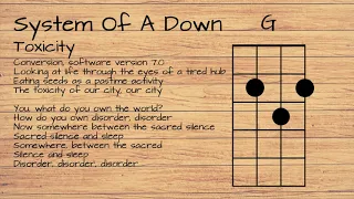 System Of A Down - Toxicity UKULELE TUTORIAL W/ LYRICS