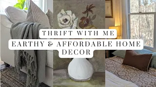 Thrift with Me || Affordable Earthy Home Decor || Guest Room Refresh || Designer Dupes