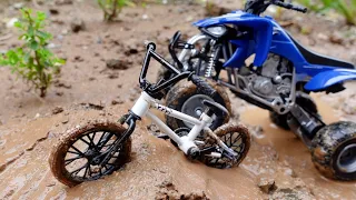 BMX Dirt racing | BMX Quad In Mud | Tech Deck | Dirt Bike | BMX Finger