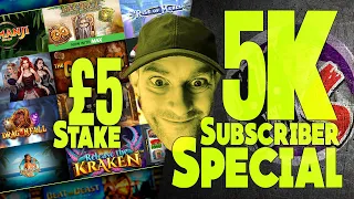 5000 Sub Special! Bonus Hunt! £5 Stake! Big Wins! Huge Slots Hits!