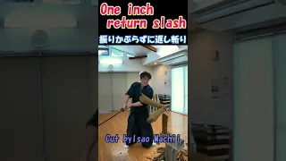 振りかぶらずに返し斬り（One inch return slash)　cut by Isao Machii　#Shorts