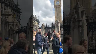 Big Ben, Westminster. Musician and Scottish music